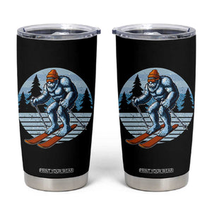 Funny Skiing Bigfoot Ski Winter Sport Yeti Snowboarder Skier Tumbler Cup TS11 Black Print Your Wear