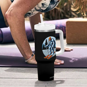 Funny Skiing Bigfoot Ski Winter Sport Yeti Snowboarder Skier Tumbler With Handle TS11 Print Your Wear