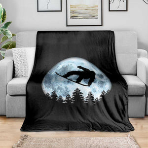 Snowboard Moon Snowboarding Winter Sports Throw Blanket TS11 Print Your Wear