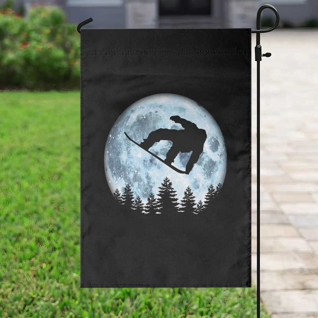 Snowboard Moon Snowboarding Winter Sports Garden Flag TS11 Print Your Wear