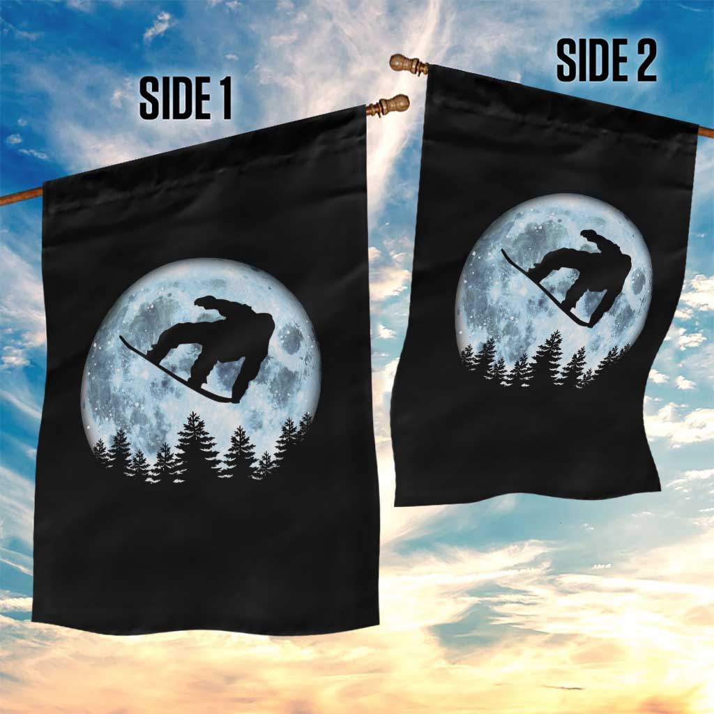 Snowboard Moon Snowboarding Winter Sports Garden Flag TS11 Print Your Wear