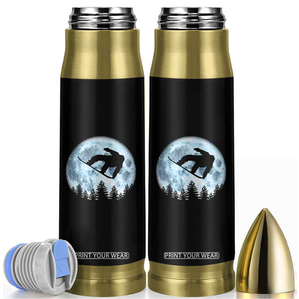 Snowboard Moon Snowboarding Winter Sports Bullet Tumbler TS11 Black Print Your Wear
