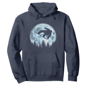 Snowboard Moon Snowboarding Winter Sports Hoodie TS11 Navy Print Your Wear
