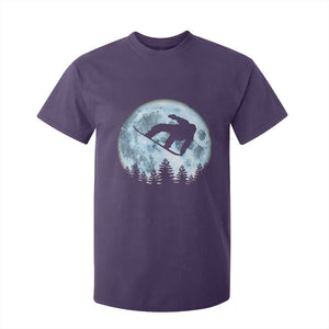 Snowboard Moon Snowboarding Winter Sports T Shirt For Kid TS11 Purple Print Your Wear