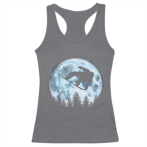 Snowboard Moon Snowboarding Winter Sports Racerback Tank Top TS11 Charcoal Print Your Wear