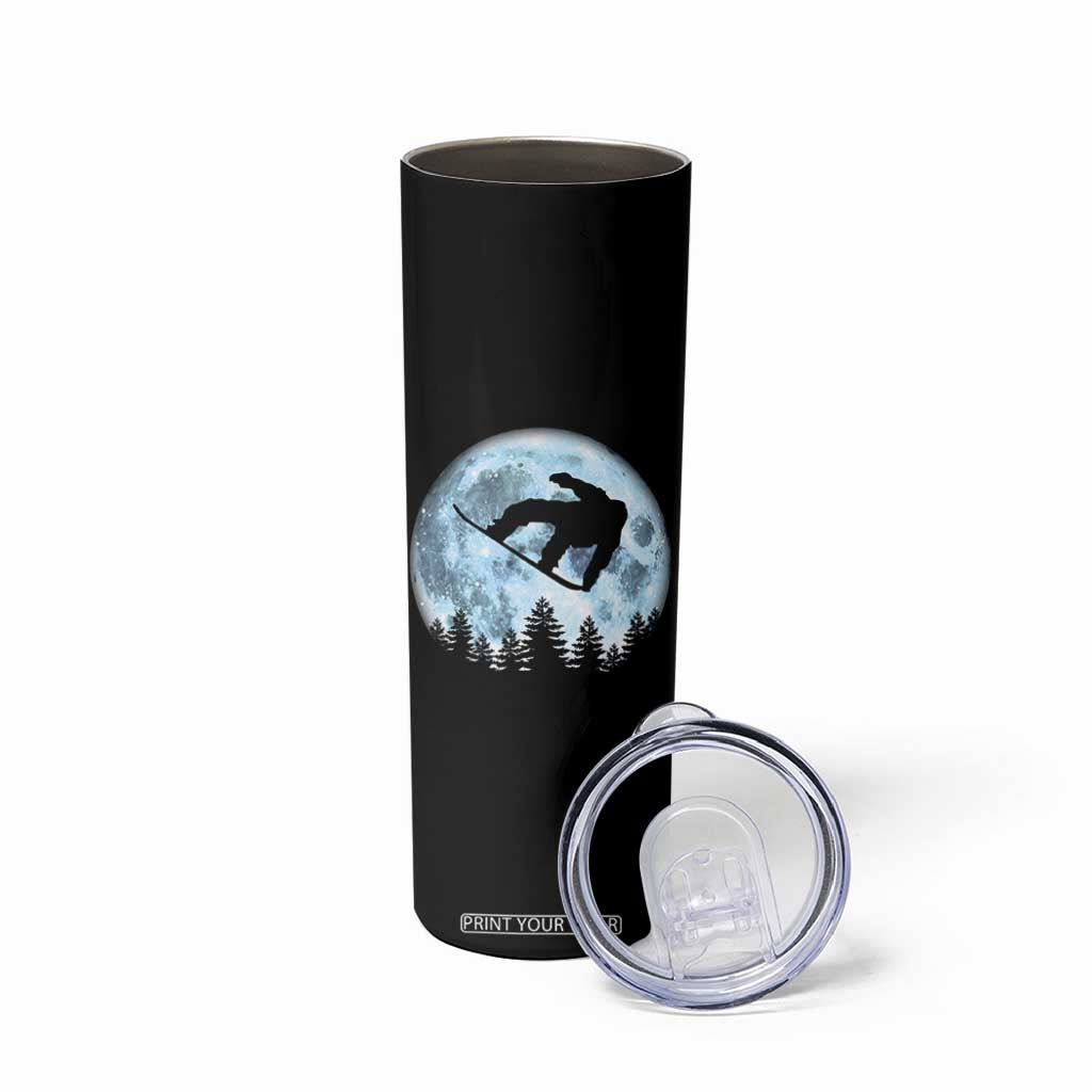 Snowboard Moon Snowboarding Winter Sports Skinny Tumbler TS11 Print Your Wear