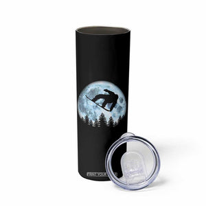 Snowboard Moon Snowboarding Winter Sports Skinny Tumbler TS11 Print Your Wear