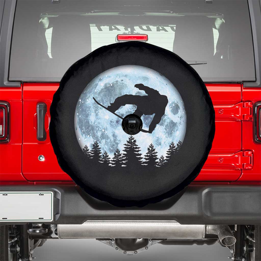 Snowboard Moon Snowboarding Winter Sports Spare Tire Cover TS11 Black Print Your Wear