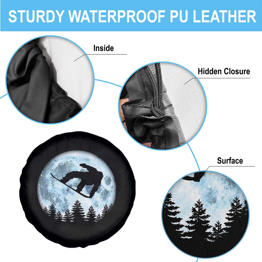 Snowboard Moon Snowboarding Winter Sports Spare Tire Cover TS11 Print Your Wear