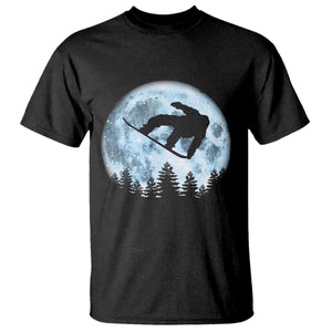 Snowboard Moon Snowboarding Winter Sports T Shirt TS11 Black Print Your Wear