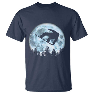 Snowboard Moon Snowboarding Winter Sports T Shirt TS11 Navy Print Your Wear