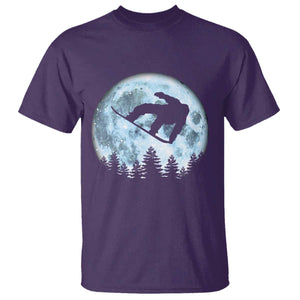 Snowboard Moon Snowboarding Winter Sports T Shirt TS11 Purple Print Your Wear