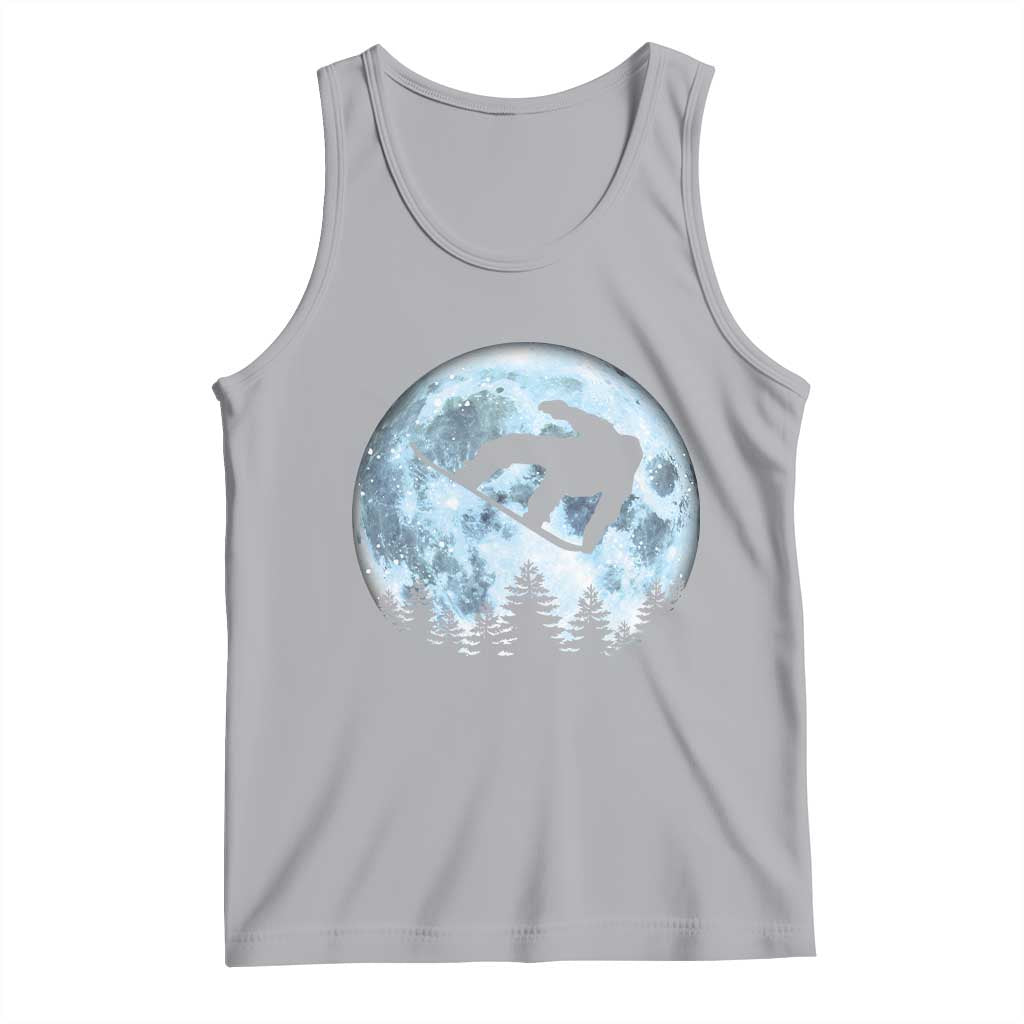 Snowboard Moon Snowboarding Winter Sports Tank Top TS11 Athletic Heather Print Your Wear