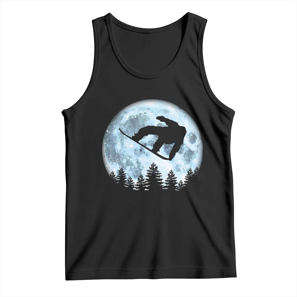 Snowboard Moon Snowboarding Winter Sports Tank Top TS11 Black Print Your Wear