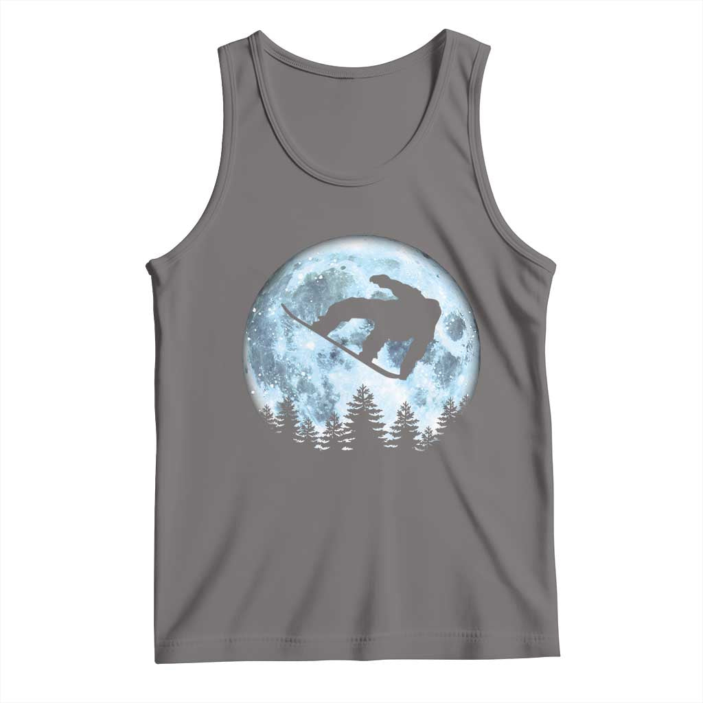 Snowboard Moon Snowboarding Winter Sports Tank Top TS11 Deep Heather Print Your Wear