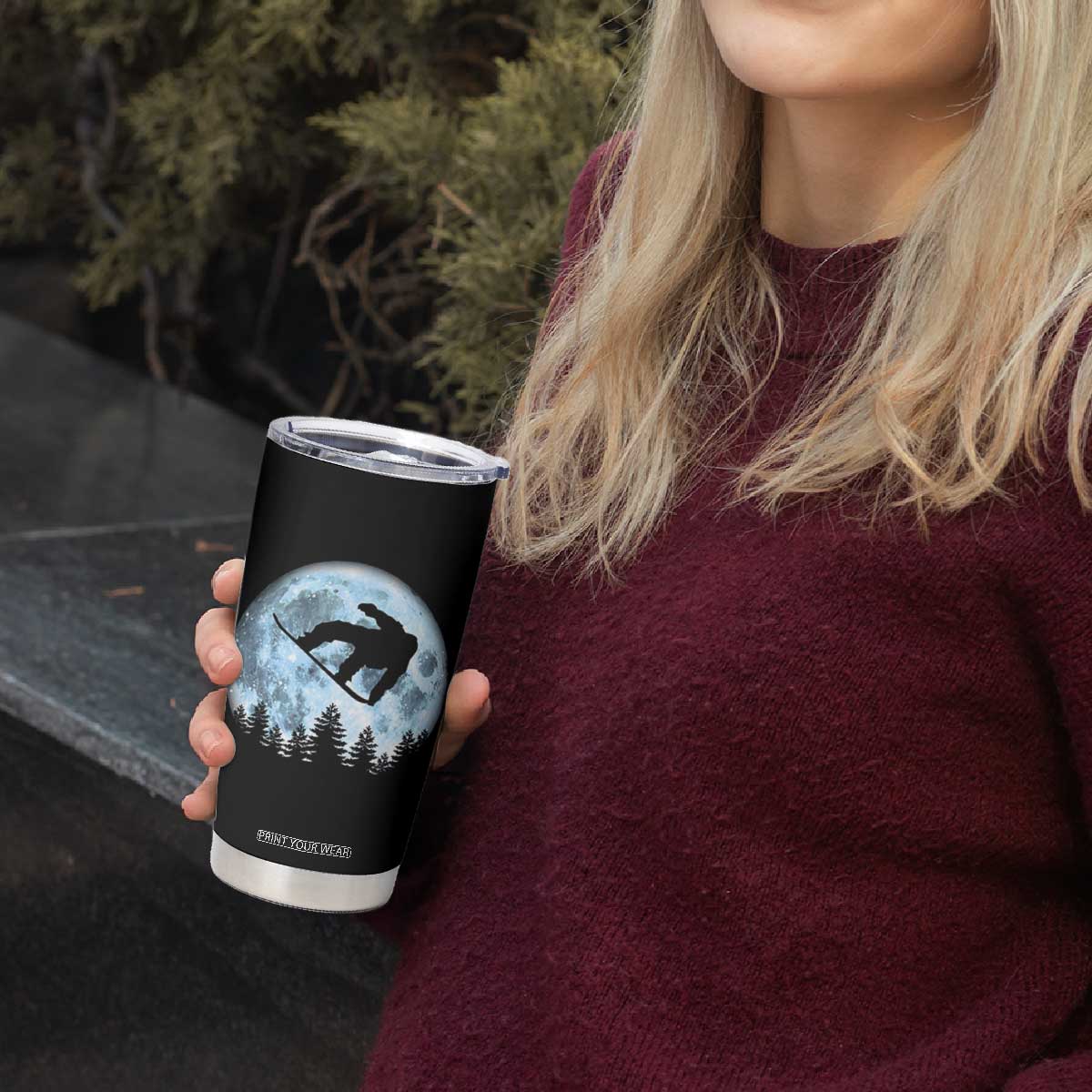 Snowboard Moon Snowboarding Winter Sports Tumbler Cup TS11 Print Your Wear