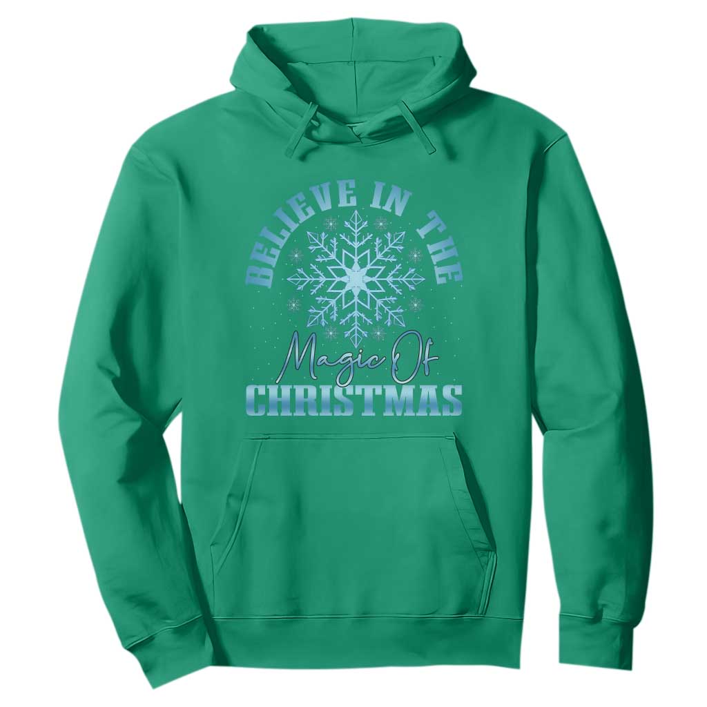 Believe In The Magic Of Christmas Hoodie Xmas Snowflake TS11 Irish Green Print Your Wear