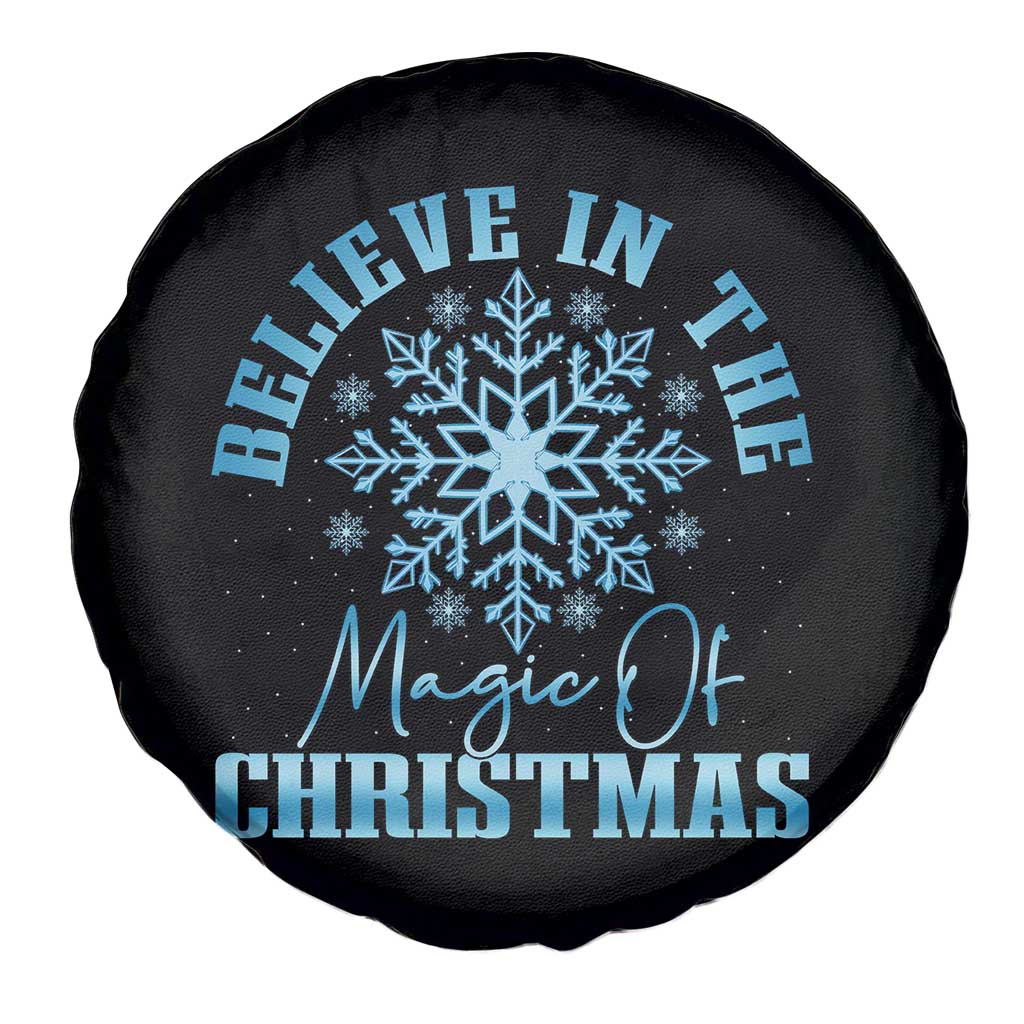 Believe In The Magic Of Christmas Spare Tire Cover Xmas Snowflake TS11 Print Your Wear