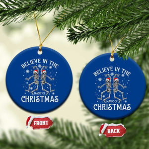 Funny Believe In The Magic Of Christmas Ceramic Ornament Xmas Skeleton TS11 1pc Blue Print Your Wear