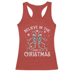 Funny Believe In The Magic Of Christmas Racerback Tank Top Xmas Skeleton TS11 Red Print Your Wear