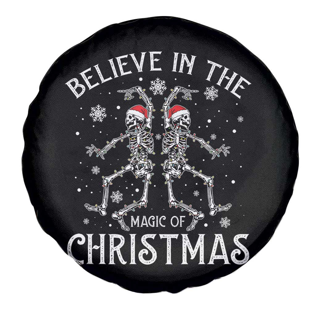 Funny Believe In The Magic Of Christmas Spare Tire Cover Xmas Skeleton TS11 Print Your Wear