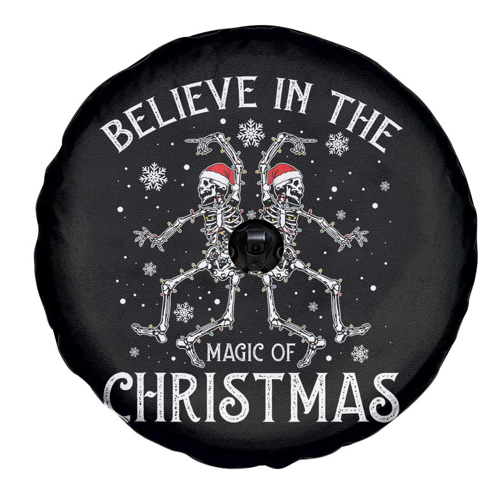 Funny Believe In The Magic Of Christmas Spare Tire Cover Xmas Skeleton TS11 Print Your Wear