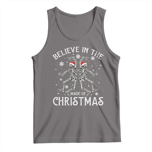 Funny Believe In The Magic Of Christmas Tank Top Xmas Skeleton TS11 Deep Heather Print Your Wear