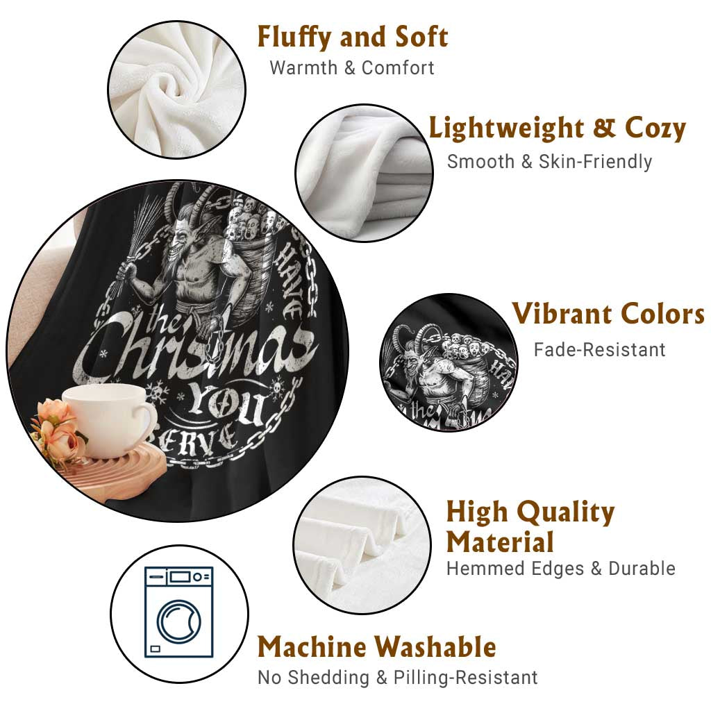 Nordic Christmas Krampus Throw Blanket Have The Christmas You Deserve Horror Xmas TS11 Print Your Wear