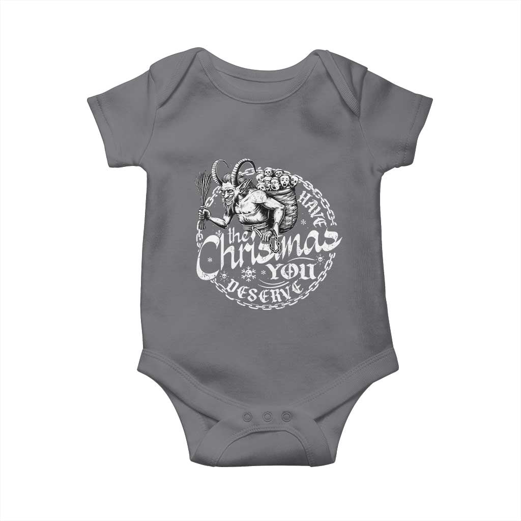 Nordic Christmas Krampus Baby Onesie Have The Christmas You Deserve Horror Xmas TS11 Charcoal Print Your Wear