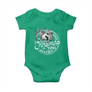 Nordic Christmas Krampus Baby Onesie Have The Christmas You Deserve Horror Xmas TS11 Irish Green Print Your Wear