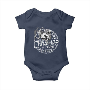 Nordic Christmas Krampus Baby Onesie Have The Christmas You Deserve Horror Xmas TS11 Navy Print Your Wear