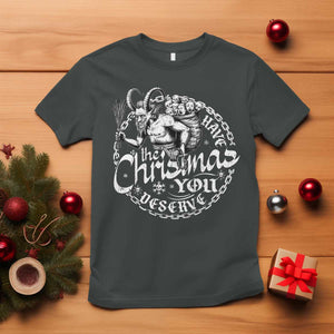 Nordic Christmas Krampus T Shirt Have The Christmas You Deserve Horror Xmas TS11 Dark Heather Print Your Wear