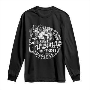 Nordic Christmas Krampus Long Sleeve Shirt Have The Christmas You Deserve Horror Xmas TS11 Black Print Your Wear