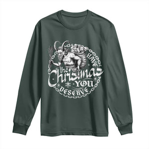 Nordic Christmas Krampus Long Sleeve Shirt Have The Christmas You Deserve Horror Xmas TS11 Dark Forest Green Print Your Wear