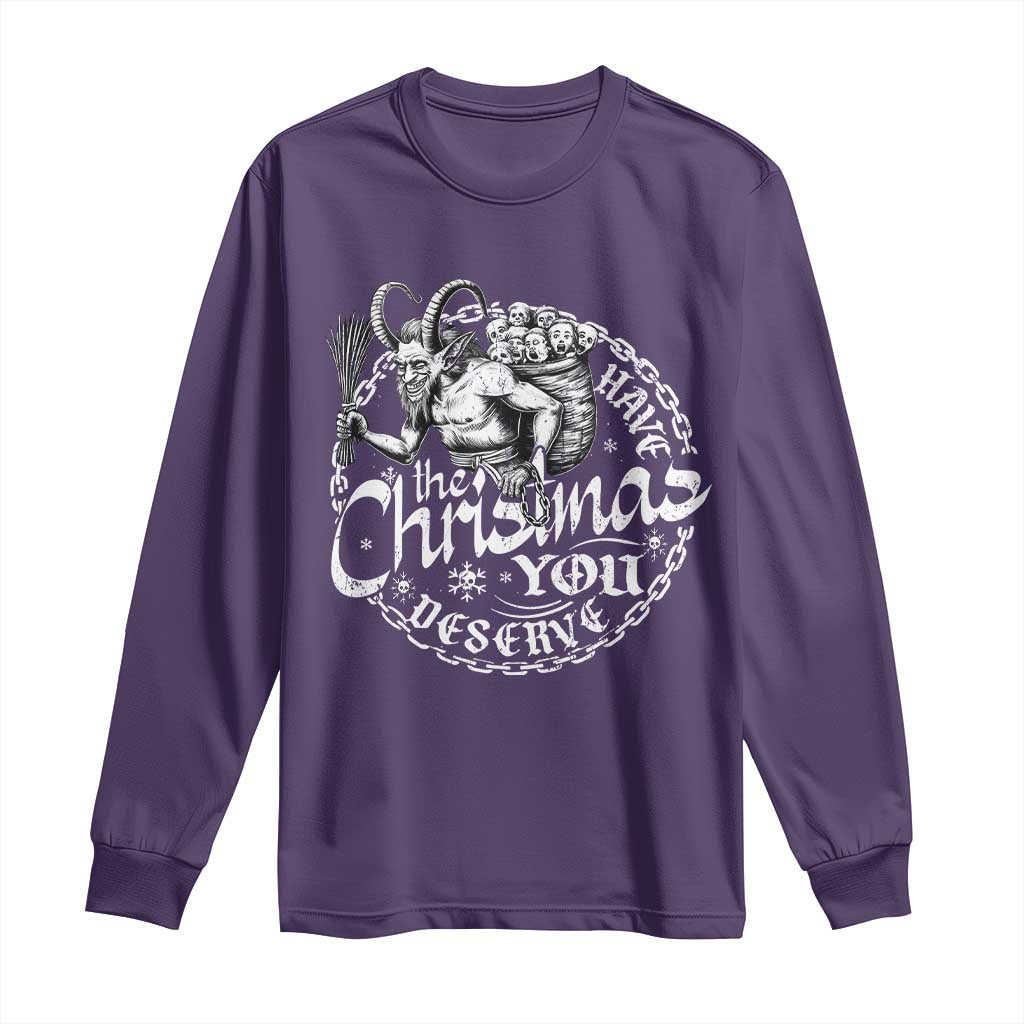 Nordic Christmas Krampus Long Sleeve Shirt Have The Christmas You Deserve Horror Xmas TS11 Purple Print Your Wear