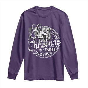 Nordic Christmas Krampus Long Sleeve Shirt Have The Christmas You Deserve Horror Xmas TS11 Purple Print Your Wear