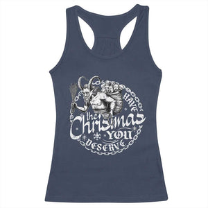 Nordic Christmas Krampus Racerback Tank Top Have The Christmas You Deserve Horror Xmas TS11 Navy Print Your Wear