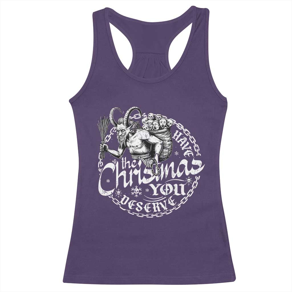 Nordic Christmas Krampus Racerback Tank Top Have The Christmas You Deserve Horror Xmas TS11 Purple Print Your Wear