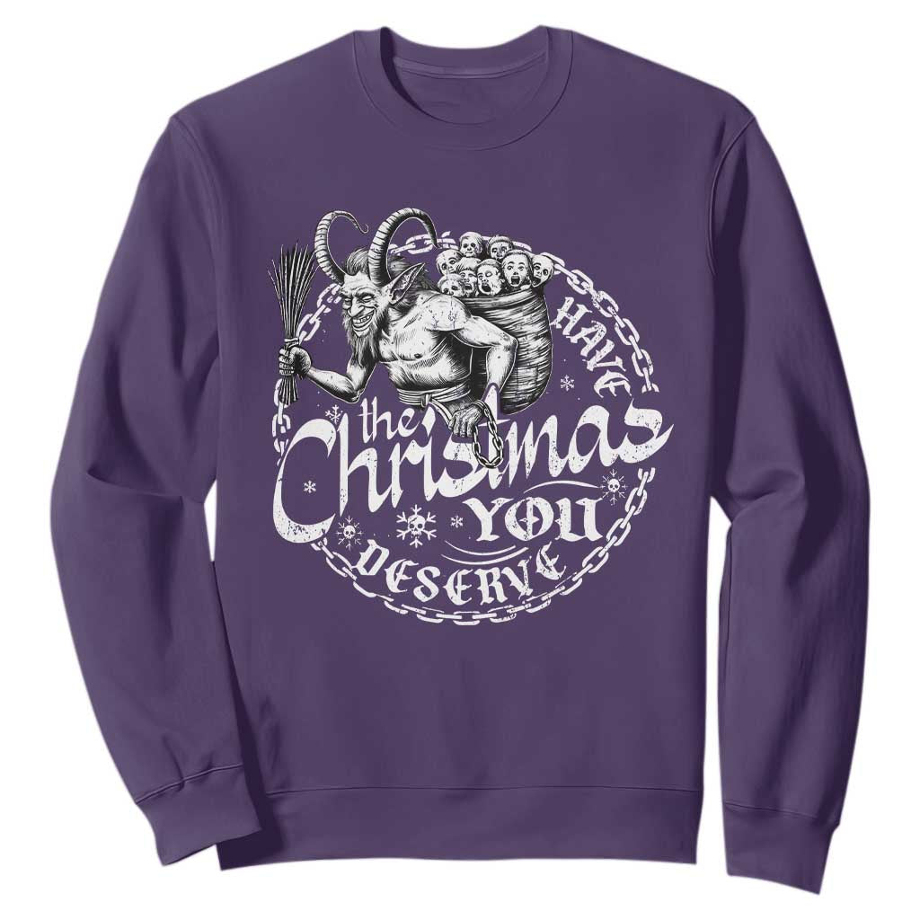 Nordic Christmas Krampus Sweatshirt Have The Christmas You Deserve Horror Xmas TS11 Purple Print Your Wear