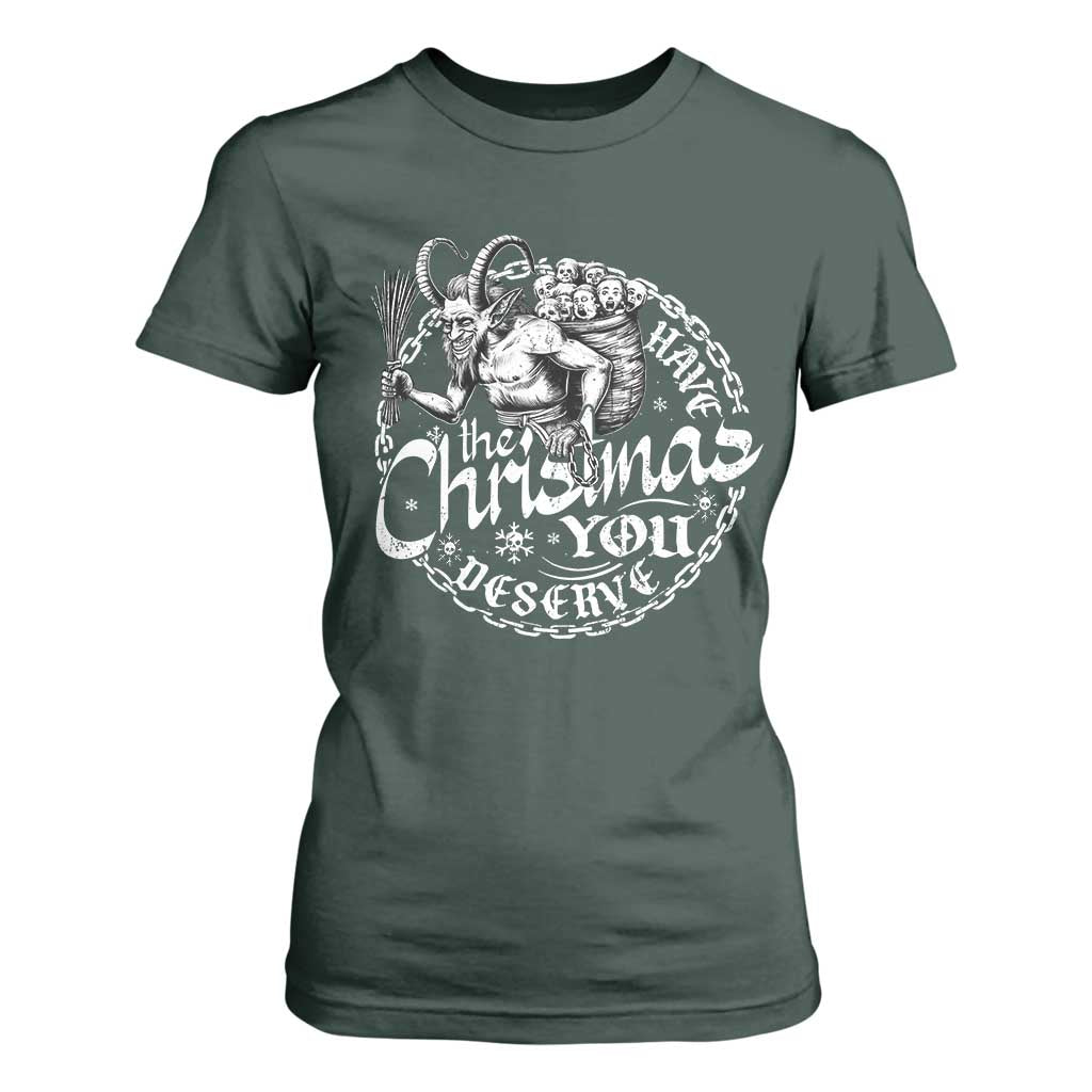 Nordic Christmas Krampus T Shirt For Women Have The Christmas You Deserve Horror Xmas TS11 Dark Forest Green Print Your Wear