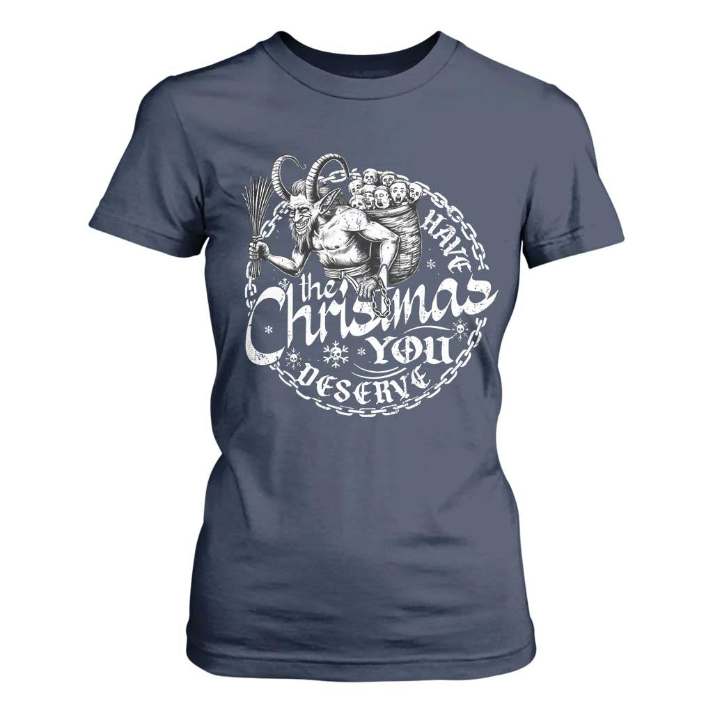Nordic Christmas Krampus T Shirt For Women Have The Christmas You Deserve Horror Xmas TS11 Navy Print Your Wear