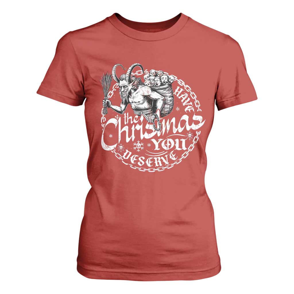 Nordic Christmas Krampus T Shirt For Women Have The Christmas You Deserve Horror Xmas TS11 Red Print Your Wear