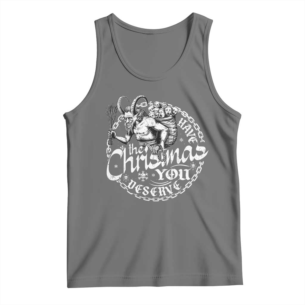 Nordic Christmas Krampus Tank Top Have The Christmas You Deserve Horror Xmas TS11 Black Heather Print Your Wear