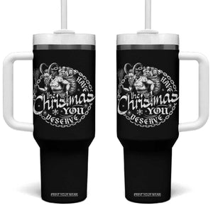 Nordic Christmas Krampus Tumbler With Handle Have The Christmas You Deserve Horror Xmas TS11 One Size: 40 oz Black Print Your Wear