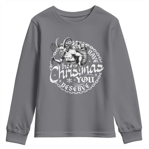 Nordic Christmas Krampus Youth Sweatshirt Have The Christmas You Deserve Horror Xmas TS11 Charcoal Print Your Wear