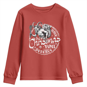 Nordic Christmas Krampus Youth Sweatshirt Have The Christmas You Deserve Horror Xmas TS11 Red Print Your Wear