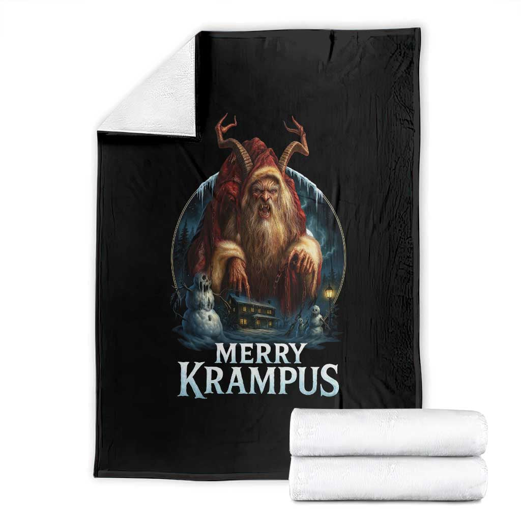 Christmas Krampus Throw Blanket Merry Krampus Pagan Yule Nordic Xmas TS11 Black Print Your Wear