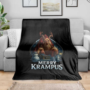Christmas Krampus Throw Blanket Merry Krampus Pagan Yule Nordic Xmas TS11 Print Your Wear
