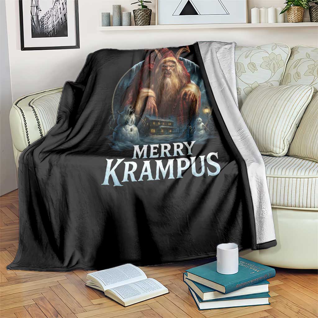 Christmas Krampus Throw Blanket Merry Krampus Pagan Yule Nordic Xmas TS11 Print Your Wear