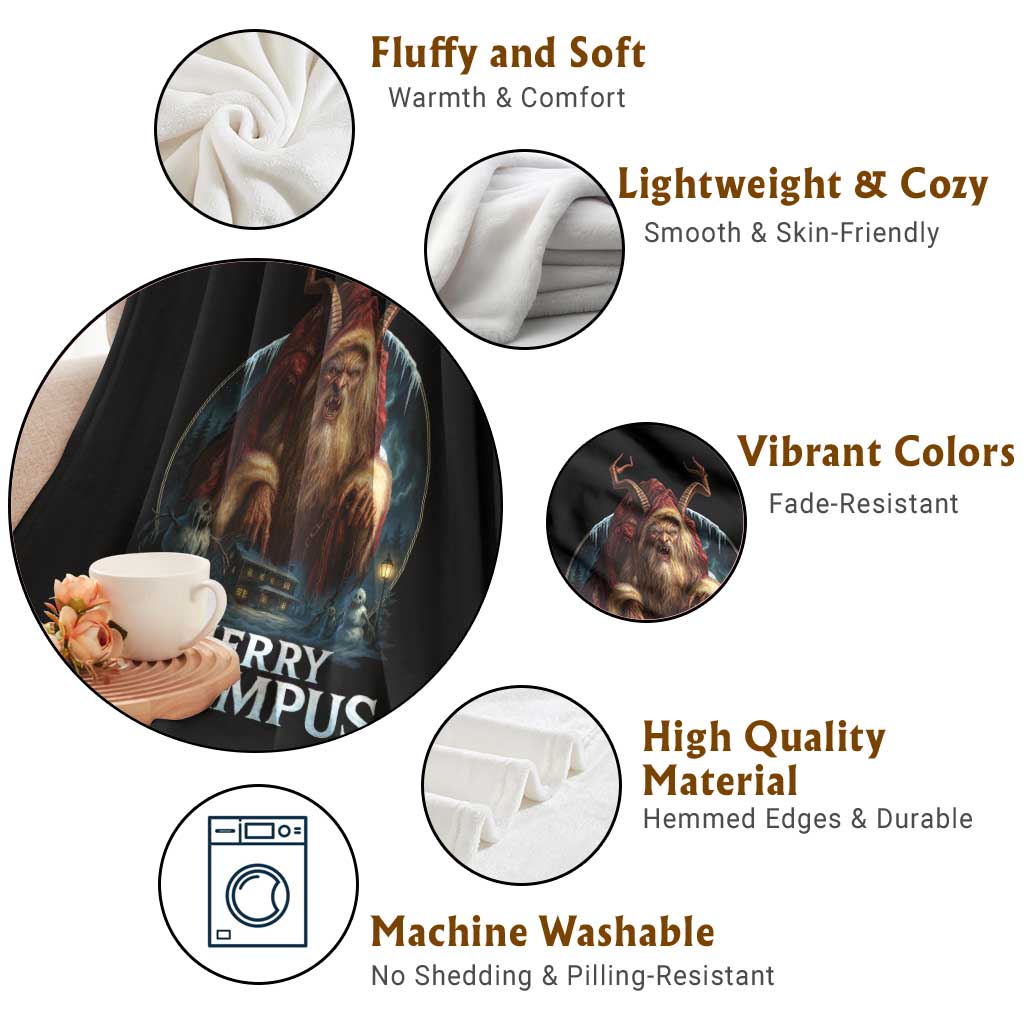 Christmas Krampus Throw Blanket Merry Krampus Pagan Yule Nordic Xmas TS11 Print Your Wear